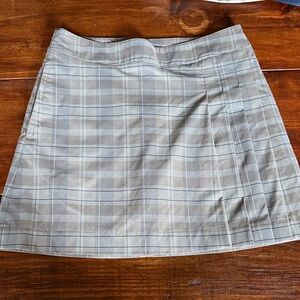 Nike Golf Plaid Mini Skirt Skort Gray Size Small
